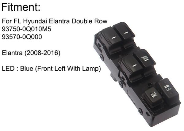 Auto Power window Double row switch for Hyundai celesta  Front Left with light 2008-2016 OE 93750-0Q010 M5,93570-0Q000
