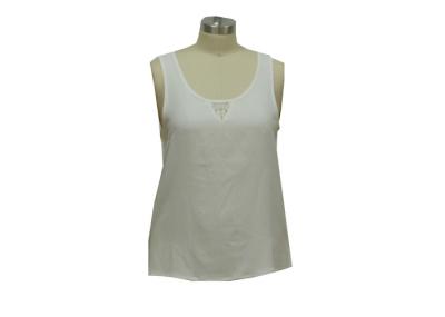 Fashion Lace Back Tank Top , Women'S 100 Percent Cotton Tank Tops Comfortable
