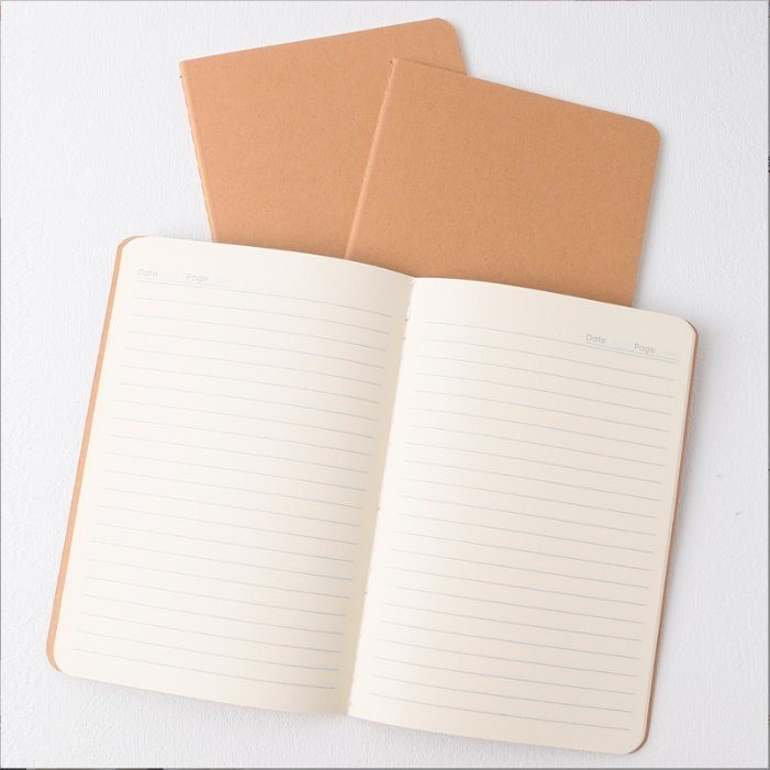 100 Pages/ 50 Sheets Soft Kraft Cover Notebook Perfect for Students and Professionals