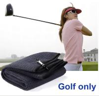 Matériel de microfibre de serviette de golf de gaufre de logo de broderie faite sur commande