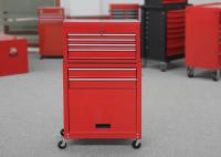 24 armários vermelho da caixa de ferramenta do metal da polegada combinados nas rodas com a porta Lockable para armazenar ferramentas
