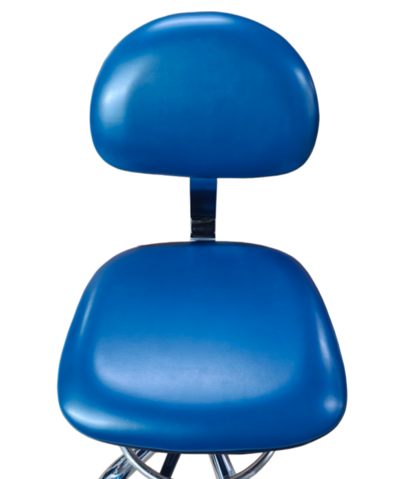 DLX-YK-61 Blue ESD Chair with Anti Static PU Leather Seat Adjustable Cleanroom Chair for Electronics Workshop