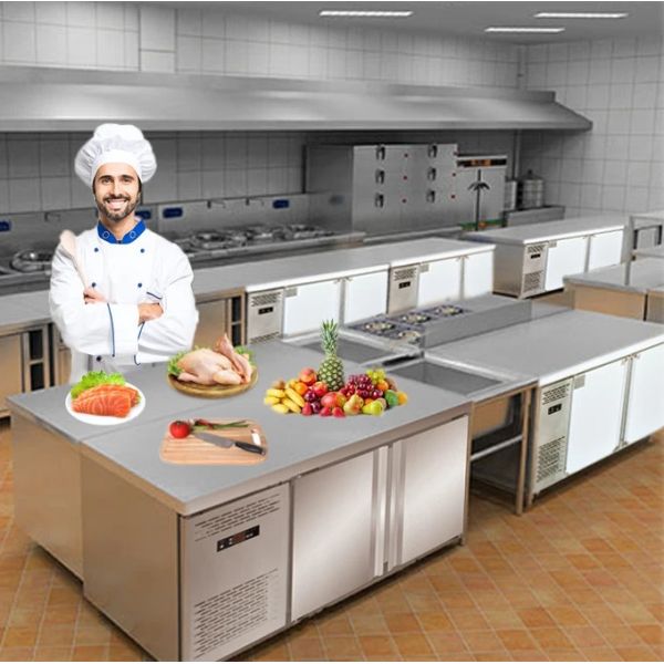 Table de travail réfrigérateur chambre froide réfrigérateur banc de travail congélateur