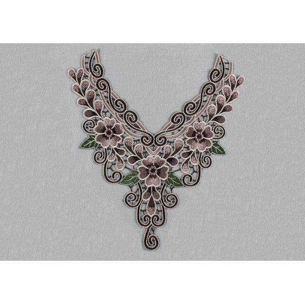 Апплике воротника шнурка цвета Апплике шнурка Венеции Мулти с флористической выш