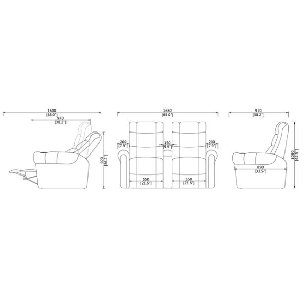 Изготовленное на заказ кожаное электрическое кресло для отдыха ВИП дома кресла Реклинер с подушкой сидения жары