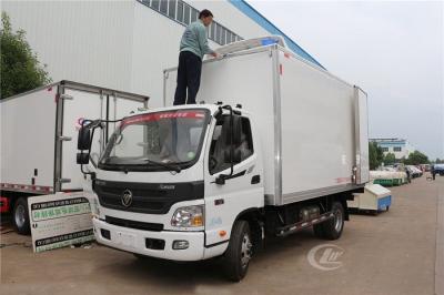 Medidores de 3 toneladas refrigerados congelados Foton do caminhão da caixa do caminhão de entrega os 4,1 personalizaram a cor
