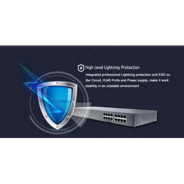 Passive Power Over Ethernet Switch , PNP Easy Maintenance POE LAN Switch