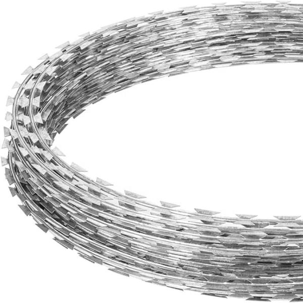 Professional Manufacture Cheap  Barbed Wire BTO-22 High Quality Stainless Steel Razor Wire Fence