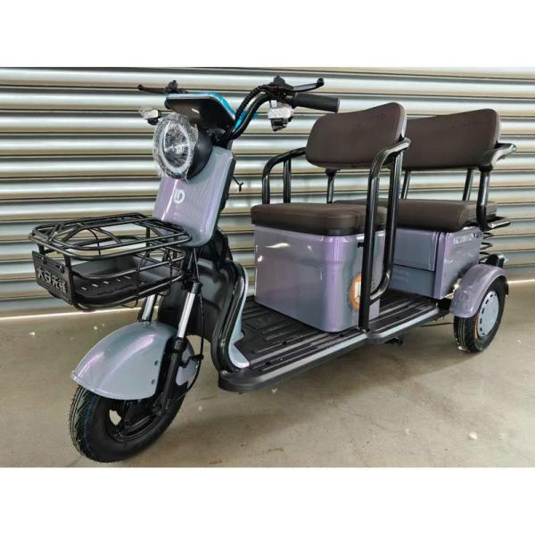 90KM Pick Up Drop Off Electric Passenger Tricycle Four Wheeler 50KM/H