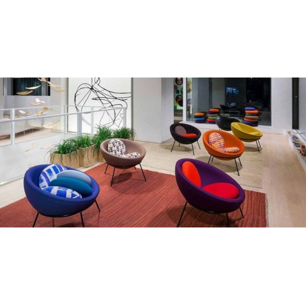 Modern leisure chair Bardi's Bowl Chair fiberglass half ball egg chair
