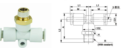 Штуцеры пневматической пробки, разъем речного порога шланга для подачи воздуха