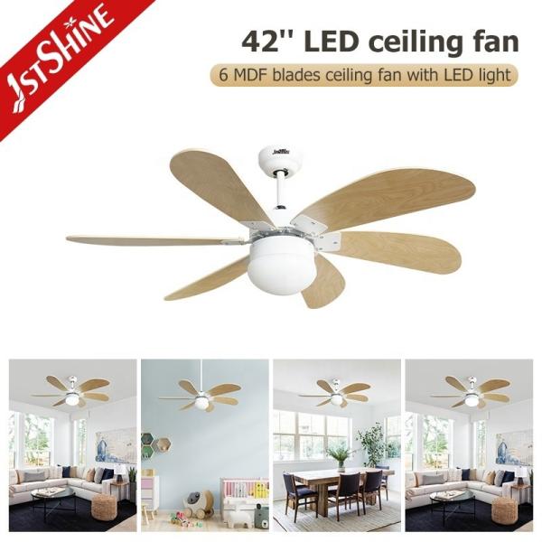 1stshine Decorative MDF Blades Electric DC Motor Ceiling Fan com controle remoto