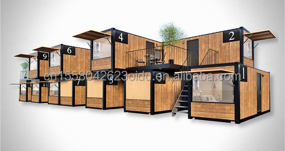 Foldable/Extendable/Detachable Commercial Street Container House Restaurant/Clothing Store with Modern Two-Story Design