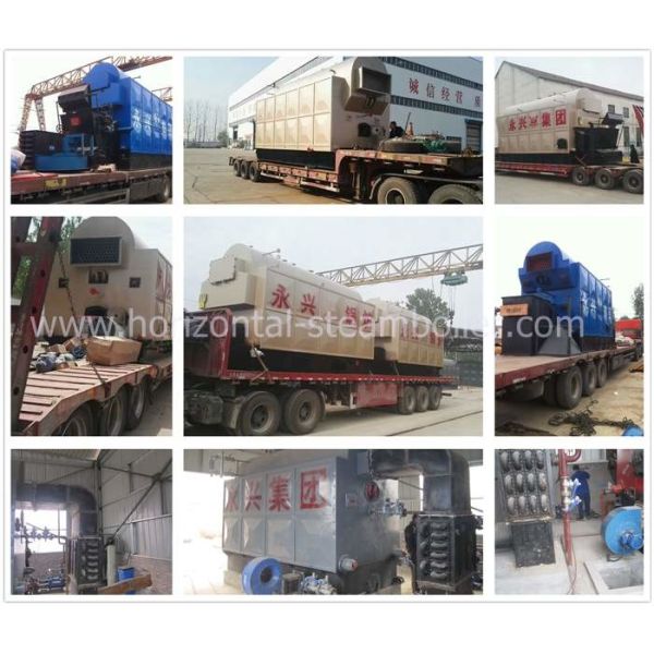 Horizontal Chain Grate Coal Fired Steam Boiler Low Fuel Consuming SGS Approved