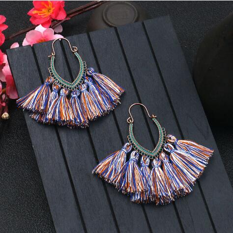 Earrings Tassel earrings multi color earrings