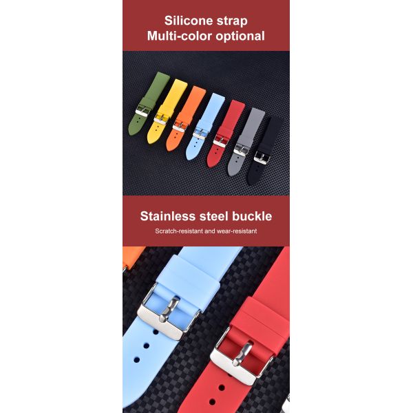 SHX-098 Buckle Elastic Silicone Watch Strap · Suitable For Huawei And Apple Watches | OEM/ODM