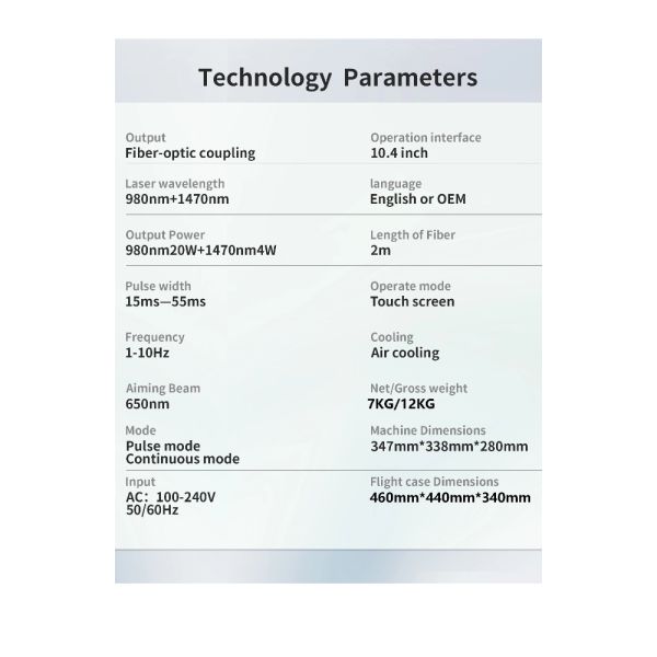 980/1470nm Diode Picosecond Laser Machine Gynecological Private Treatment