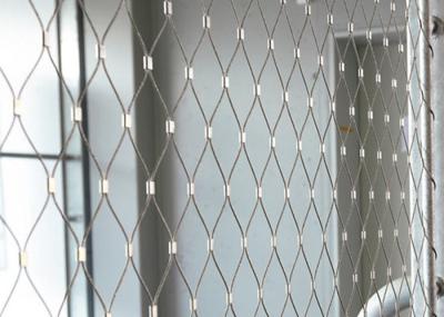 316 Stainless Steel Rope Mesh Netting , Ferrule Type Architectural Wire Rope Mesh