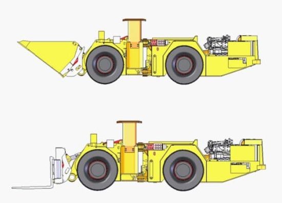 Large Capacity Remote Control End Loader , 4³ Automated Mining Equipment