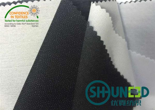 30D Stretch Woven Interlining Fabric Plain Weave Fusing With Silicon Process