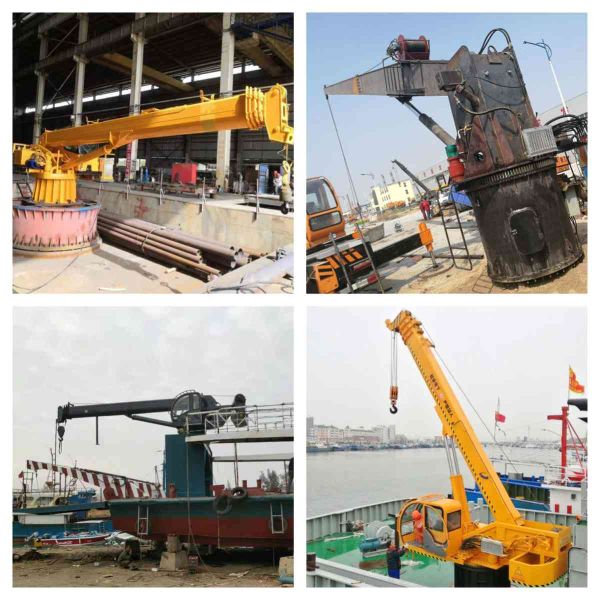морского пехотинца палубы Slewing крана гавани заграждения 10T 20T кран длинного мобильного телескопичный