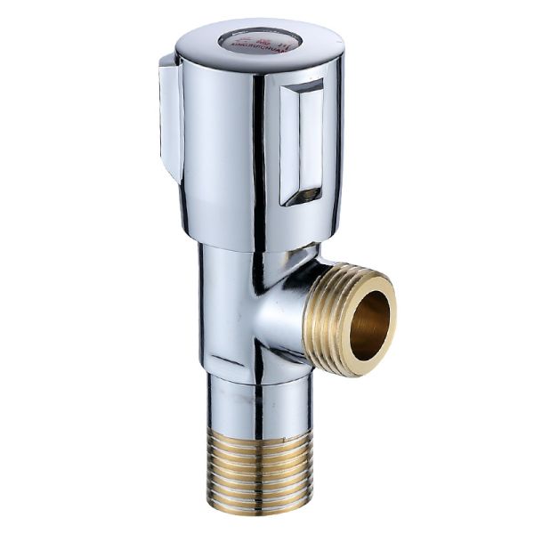 Media Water 90 Degree 1/2 Brass Valve Element Angle Valve for Bathroom Kitchen Toilet