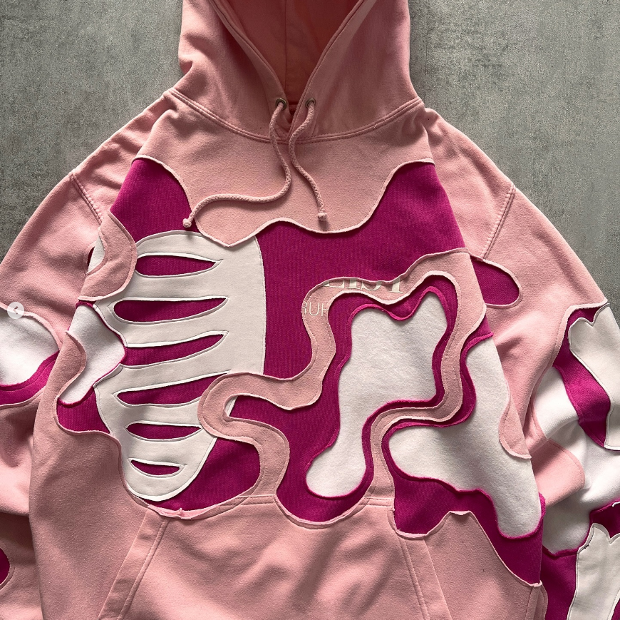 Camisetas personalizadas de esqueleto de crânio Pullover Hoodie 100% de algodão Oversized Boxy Cut Hoodies