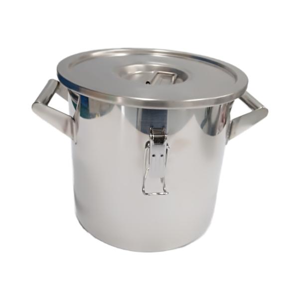 Powders Stored Safely In 12L Stainless Steel Round Drum With Sealing Ring And Airtight Lid