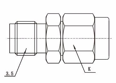 Никел покрытая женщина волны миллиметра 3.5мм к переходнику 2.92мм мужскому ММВ