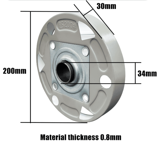 Galvanized Steel Garage Doors Flywheel Disc Rolling Shutter Door 200 Flywheel
