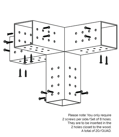 5 мм толщины пергольский столб поддержки и угловых кронштейнов дизайн