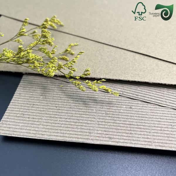 White F Flute Corrugated Cardboard Sheet 3 Layer FSC Wrapping Paper