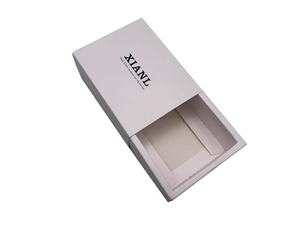 Custom White Cardboard Drawer Cosmetic Boxes 300-350GSM for Mask Packaging