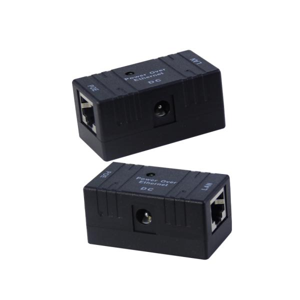 PoE Combiner- DC Power + Ethernet Data to RJ45 Output, Passive Power Over Ethernet Injector Cable for IP Camera / Access Point