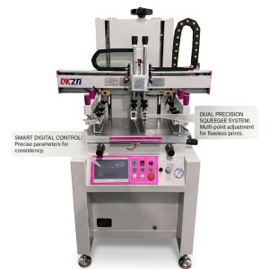50*70 Flatbed Screen Printing Machine with 500×700mm Printing Area, ±0.05mm