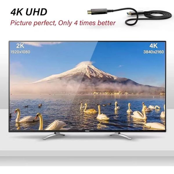 Утонченный дизайн HDMI волоконно-оптический кабель 4K / 8K совместимость, нулевая потеря сигнала
