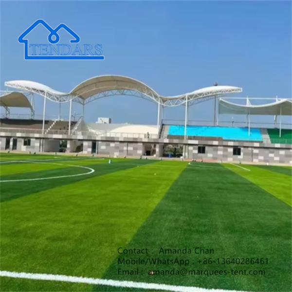 Heavy Duty Shade Membrane Structure Weave White Color Tarps Pvc Vinyl Tent