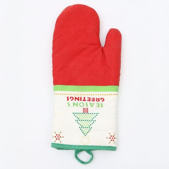 Cotton Oven Glove Heat Proof Mitten Kitchen Cooking Microwave Oven Insulated Non-slip Glove Thickening