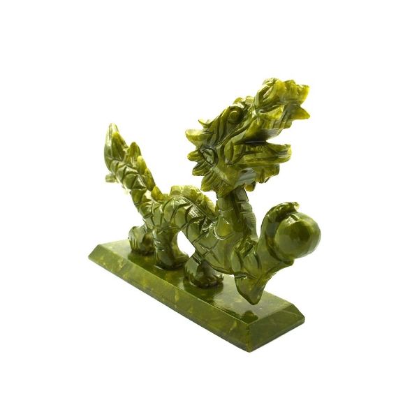 Jade Crafts Engraving Carving Type Asian Inspired Jadeite Statue for Unique Collectibles
