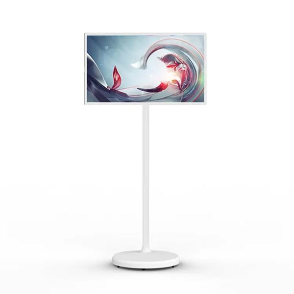 21.5-inch Rolling Smart Screen, Wireless Moveable Touch Monitor for Kitchen Cooking and Bedroom Movie Streaming