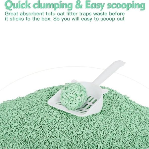 ODM Sustainable Organic Green Tea Cat Litter Quick Clumping Dust Free Flushable