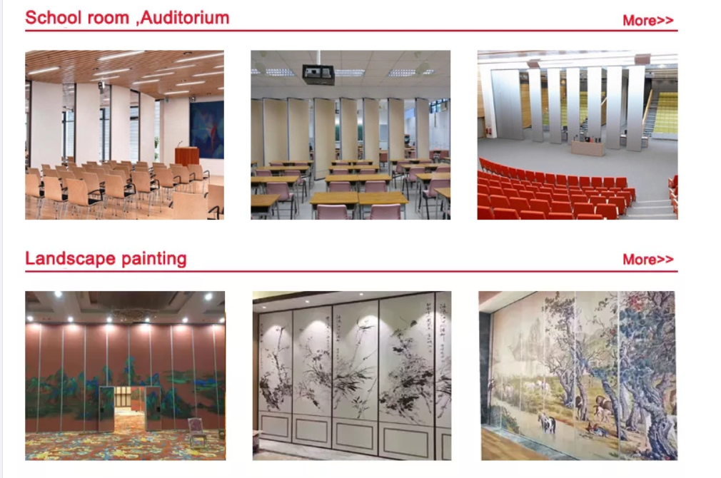 Рушась стены раздела кожи пейзажной живописи деревянные передвижные для гостиницы