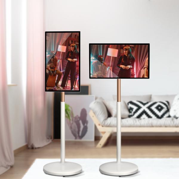 24 inch 4G+64G Capacitive Touch Portable TV, User-Friendly Interface, Great for Kids and Elders, Ultra-Thin Touchscreen Display on Stand