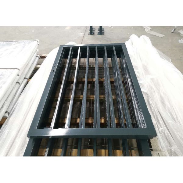 Ворота одиночного металла входной двери внешнего чугунные гальванизировали