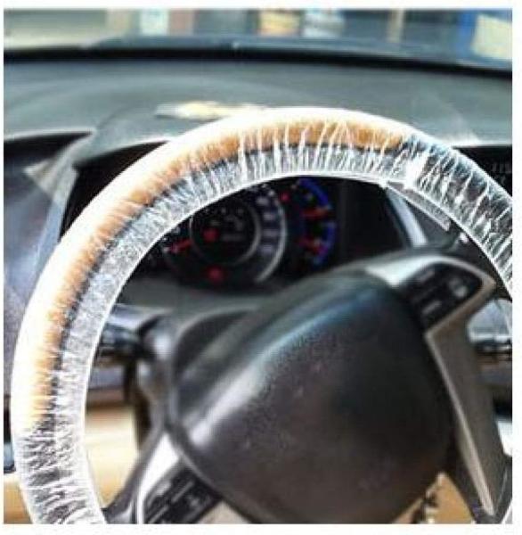 Disposable Plastic Steering Wheel Cover/White Plastic Steering-Wheel Cover Universal 4S Shop Dedicated Show