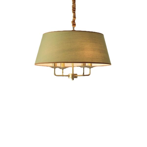 American Fabric Shade Chandelier Rustic Vintage Minimalist Fabric Pendant Lamp Retro Fabric Hanging Lighting (WH-VP-369)