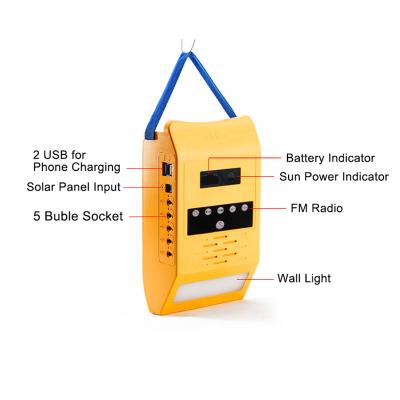 50000hours jogo de rádio posto solar portátil 21H Kit For Home claro solar