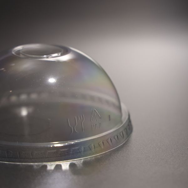 Transparent Color Disposable Plastic Cup Lids 90mm Plastic Cup Dome Lid