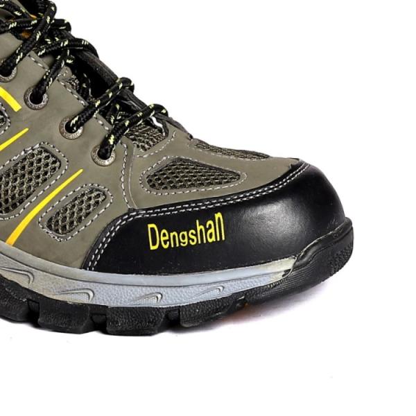 Breathable Anti Punture Protective Fashion Safety Shoes Comfortable EVA Insole Leather Material Green