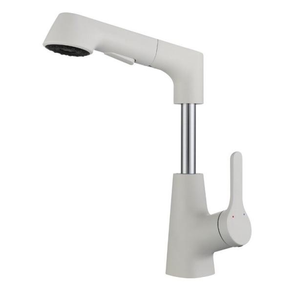 PVD Liftable Rotary Pull Waterfall Sink Faucet Gunmetal Bathroom Taps